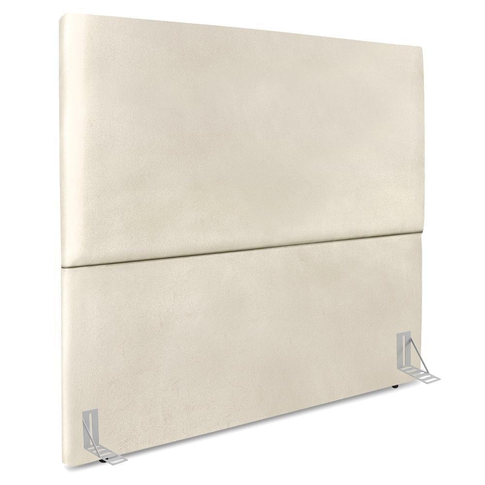 Cabeceira Queen 160 Cm Com Frame Luna Corino Artte Bege - 1