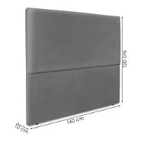 Cabeceira Queen 160 Cm Com Frame Luna Corino Cinza Artte Cinza - 3