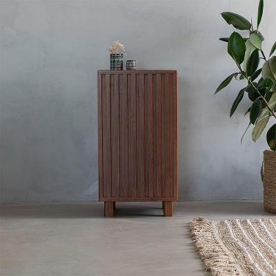 Mesa De Cabeceira Blumenau Em Madeira Verniz Castanho