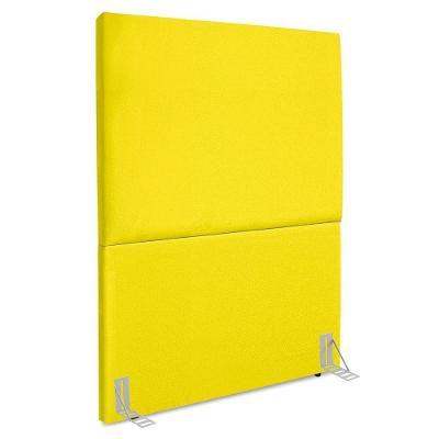 Cabeceira Solteiro 90 Cm Com Frame Luna Suede Artte Amarelo