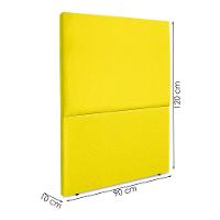 Cabeceira Solteiro 90 Cm Com Frame Luna Suede Artte Amarelo - 3