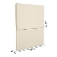 Cabeceira Solteiro 90 Cm Com Frame Luna Suede Artte Bege - 3