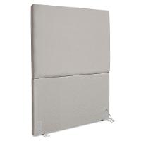 Cabeceira Solteiro 90 Cm Com Frame Luna Suede Artte Cinza Claro - 1