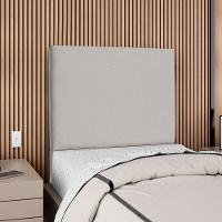 Cabeceira Solteiro 90 Cm Com Frame Luna Suede Artte Cinza Claro - 2