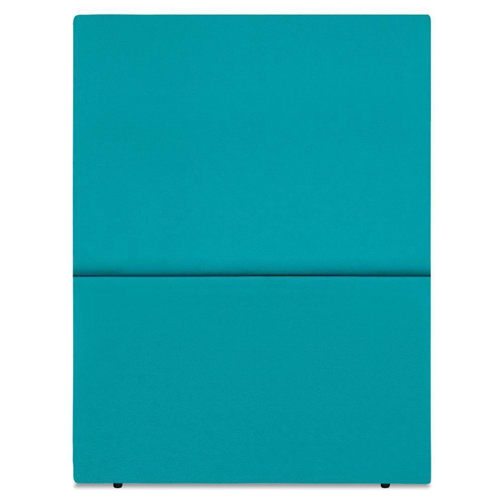 Cabeceira Solteiro 90 Cm Com Frame Luna Suede Artte Azul Turquesa - 5