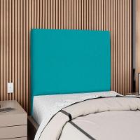 Cabeceira Solteiro 90 Cm Com Frame Luna Suede Artte Azul Turquesa - 2