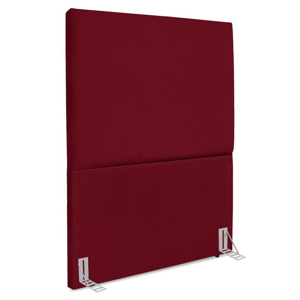 Cabeceira Solteiro 90 Cm Com Frame Luna Suede Artte Vinho - 1