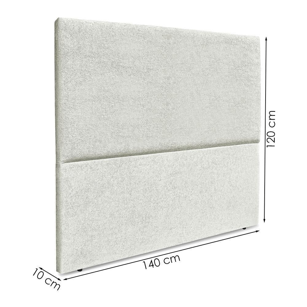 Cabeceira Casal 140 Cm Com Frame Luna Boucle Artte Cinza Claro - 3