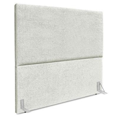 Cabeceira Casal 140 Cm Com Frame Luna Boucle Artte Cinza Claro