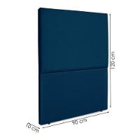 Cabeceira Solteiro 90 Cm Com Frame Luna Suede Artte Azul Marinho - 3