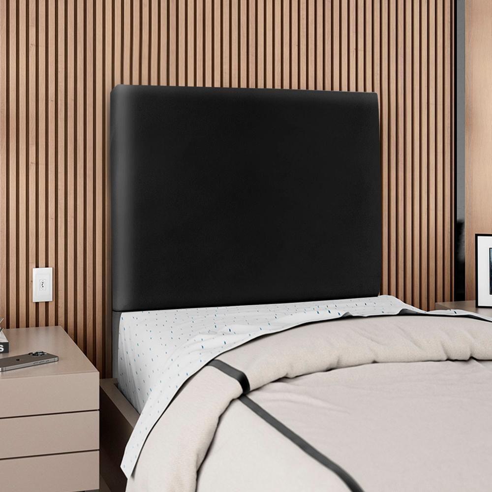 Cabeceira Solteiro 100 Cm Com Frame Luna Corino Artte Preto - 2
