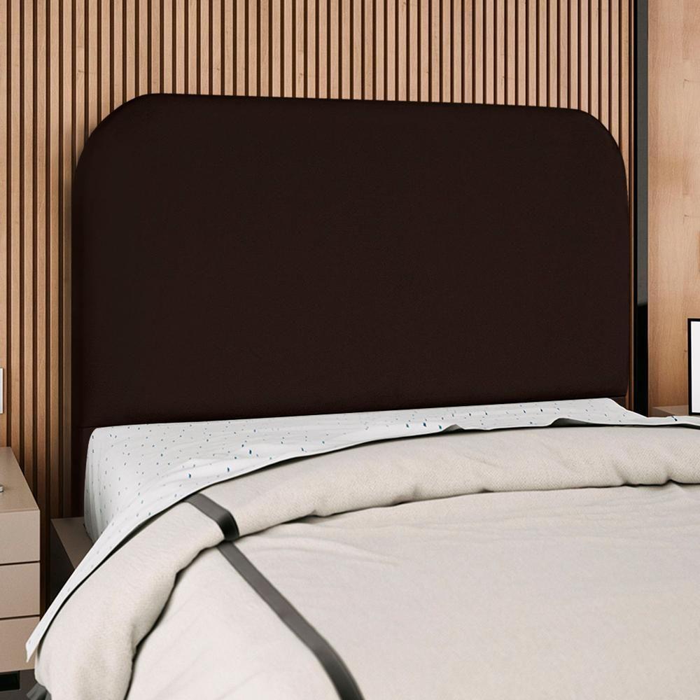 Cabeceira Casal 140 Cm Com Frame Alana Suede Artte Marrom - 2