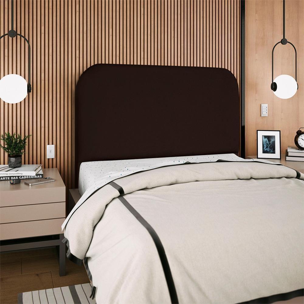 Cabeceira Casal 140 Cm Com Frame Alana Suede Artte Marrom - 8