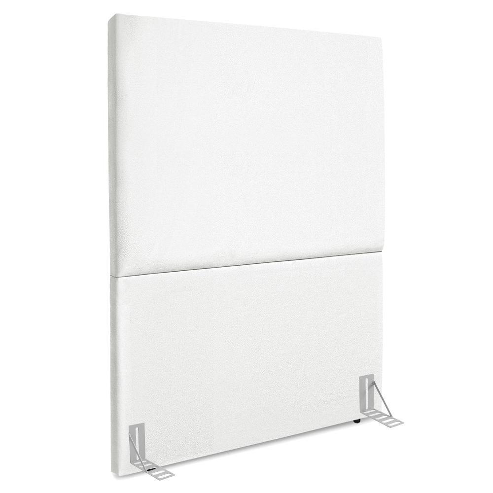Cabeceira Solteiro 90 Cm Com Frame Luna Suede Artte Branco - 1