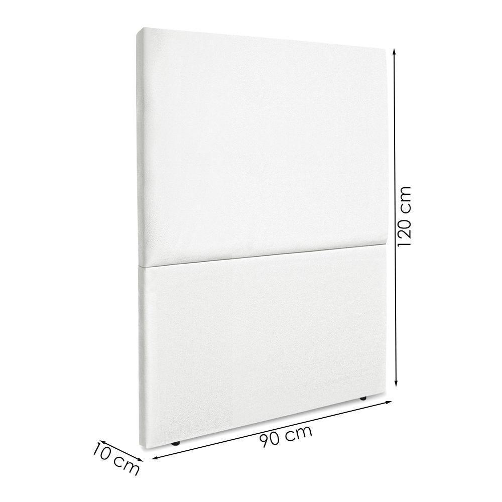 Cabeceira Solteiro 90 Cm Com Frame Luna Suede Artte Branco - 3