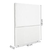 Cabeceira Solteiro 90 Cm Com Frame Luna Suede Artte Branco - 3