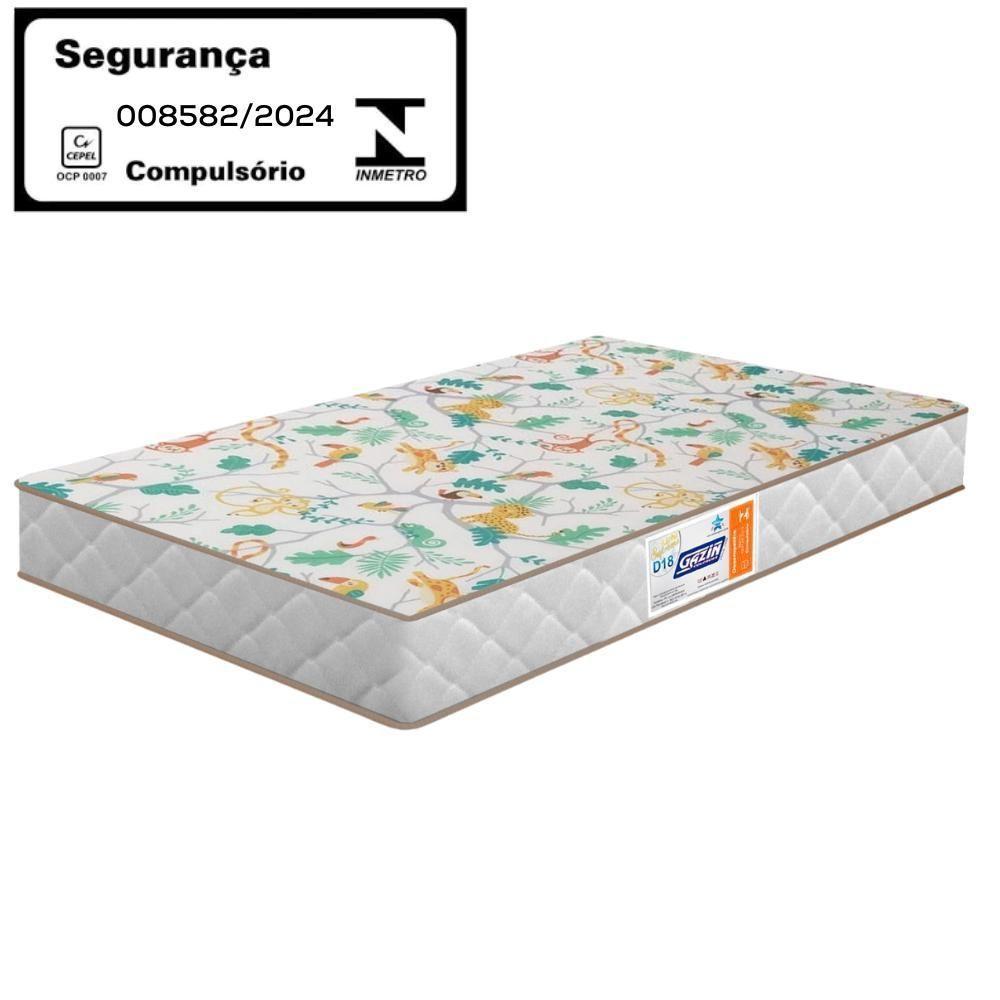 Colchao Infantil Para Berço 130x60 Cm Espuma D18 Branco Gazin Branco - 4