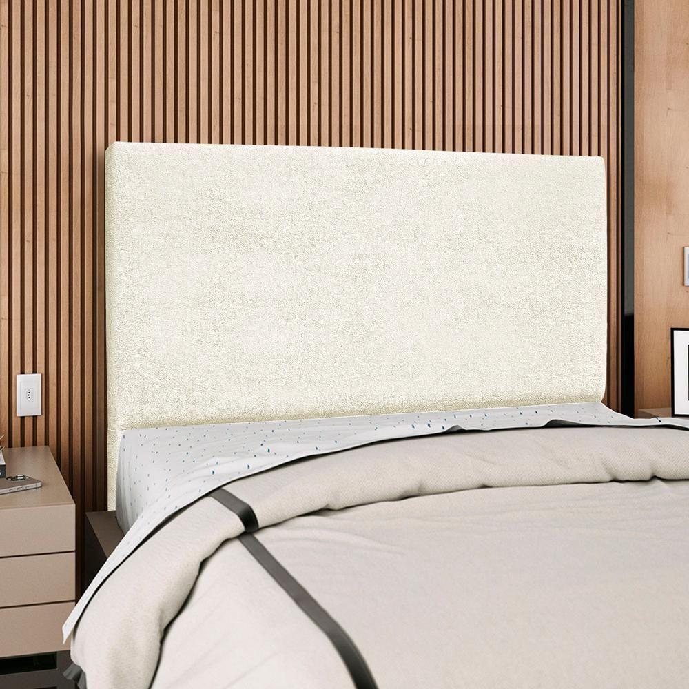 Cabeceira Casal 140 Cm Com Frame Luna Boucle Artte Bege - 2