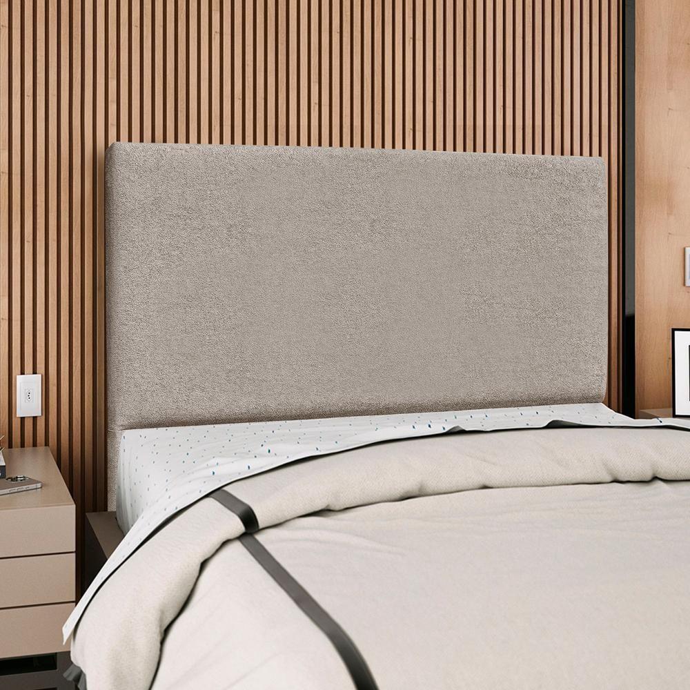 Cabeceira Casal 140 Cm Com Frame Luna Boucle Artte Bege Escuro - 2