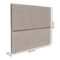 Cabeceira Casal 140 Cm Com Frame Luna Boucle Artte Bege Escuro - 3