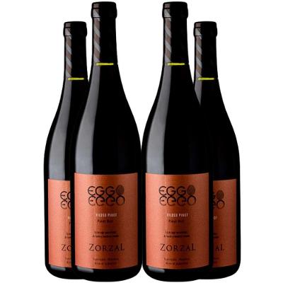 Kit 4 Garrafas Vinho Tinto Zorzal Eggo Filoso Pinot Noir 750ml