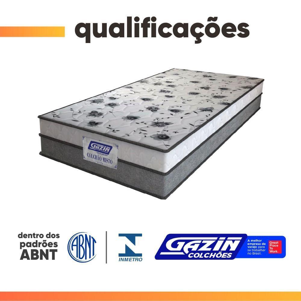 Cama Bibox Baú Com Colchão Fort Solteiro E Cama Auxiliar Conjugada 88x188x67cm Bela Cinza/branco - 9