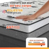 Cama Bibox Baú Com Colchão Fort Solteiro E Cama Auxiliar Conjugada 88x188x67cm Bela Cinza/branco - 8