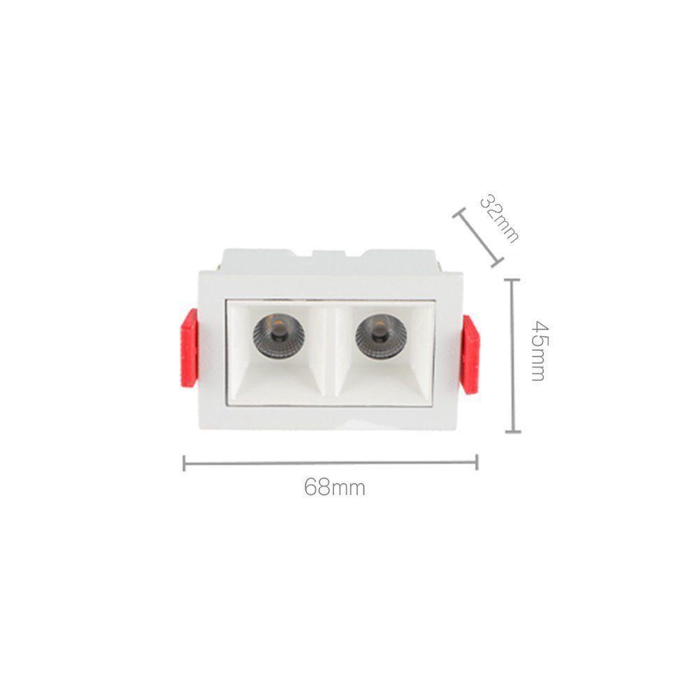 Spot De Embutir Astraled Downlight Evon Led 4w Bivolt Branco - 3000k - Luz Amarela - 2