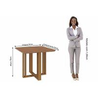 Sala De Jantar Completa Flora Tampo Madeirado 95x95cm E 4 Cadeiras Maia Cinamomo - Nature/suede Gengibre Bege - Cimol - 6