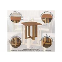 Sala De Jantar Completa Flora Tampo Madeirado 95x95cm E 4 Cadeiras Maia Cinamomo - Nature/suede Gengibre Bege - Cimol - 8