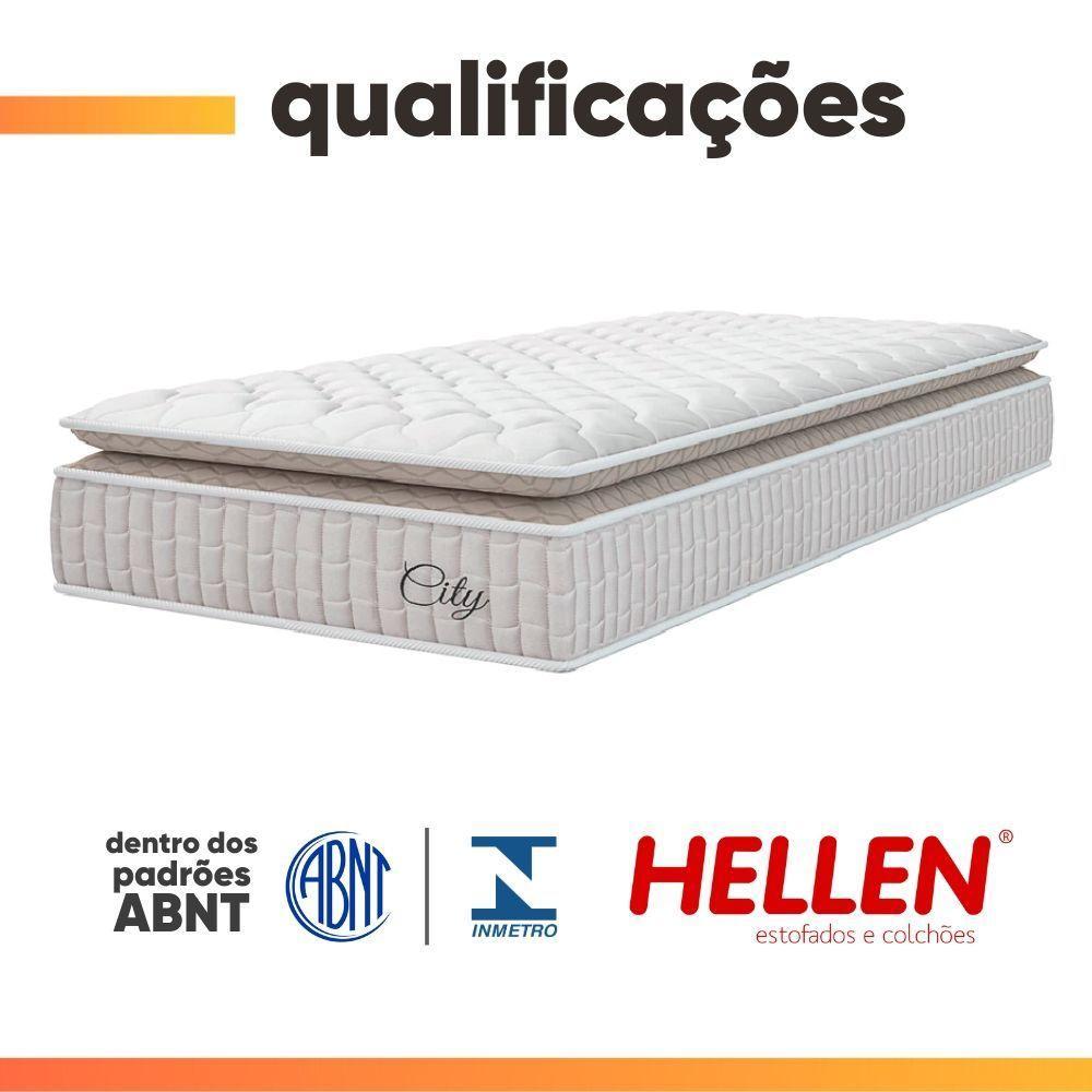 Cama Bibox Baú Com Colchão City Solteiro E Cama Auxiliar Conjugada 88x188x69cm Bela Bege / Branco - 8