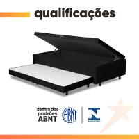 Base Cama Bibox Com Baú Solteiro E Cama Auxiliar 3 Em 1 - 88x188x46 Bela Preto - 8