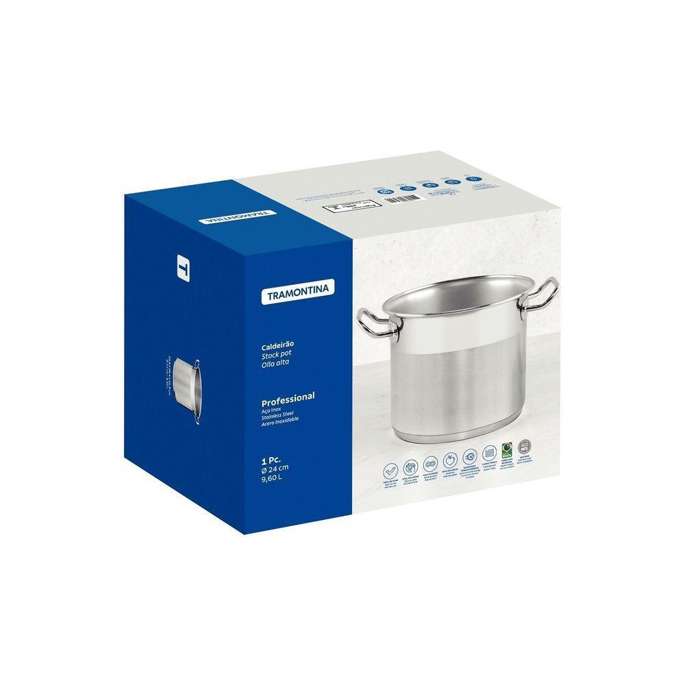 Caldeirão Tramontina Professional Em Aço Inox Fundo Triplo, 24 Cm 9,6 L Tramontina - 3