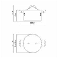 Caçarola Tramontina Astro Silicone Funda Aço Inox Fundo Triplo Tampa De Vidro 20 Cm 3,6 L Tramontina - 7