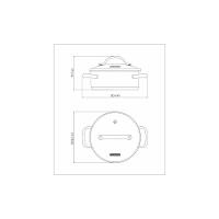 Caçarola Rasa Tramontina Una Aço Inox Fundo Triplo Tampa Vidro 24cm 4,8l Tramontina - 3