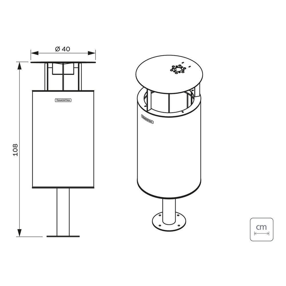 Lixeira Tramontina Messina Inox Acabamento Acetinado 55 L Tramontina - 5