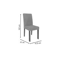 Sala De Jantar Completa Maitê Tampo Madeirado 130x80cm E 4 Cadeiras Maia Cinamomo - Nature/suede Gengibre Bege - Cimol - 2