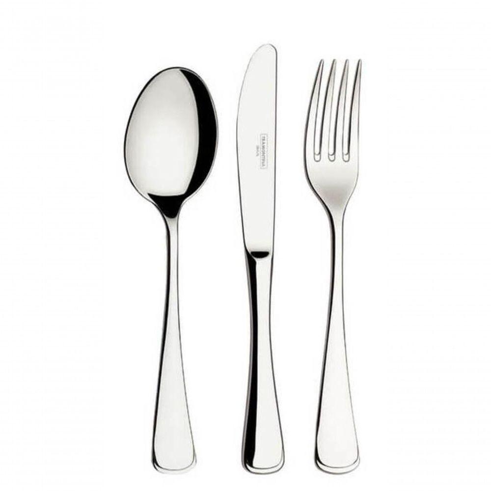 Faqueiro Tramontina Mônaco Em Inox Com Facas De Mesa Forjadas E Estojo 130 Peças - 1