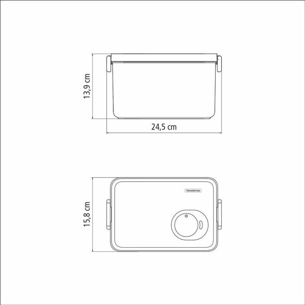 Pote Tramontina Organizador De Geladeira Organizzare 2,8 Litros Com Controle De Umidade - 5