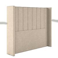 Cabeceira Estofada Casal 140 Cm Turquesa Linho Cor: Bege - 1