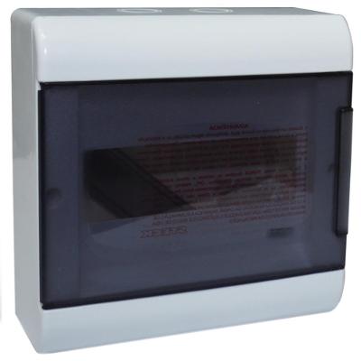 Quadro De Distribuição De Sobrepor 1x8 Porta Transparente - Scv8pt - Steck Cx.passag.1x8 Port Tran Steck Scv8.pt