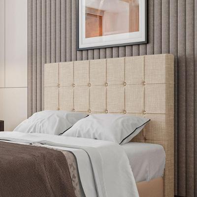 Cabeceira Estofada Casal 140 Cm Turmalina Linho Cor: Bege