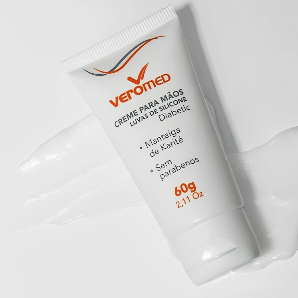 Creme Luvas De Silicone Para Mãos Diabetic 60ml Veromed - 2