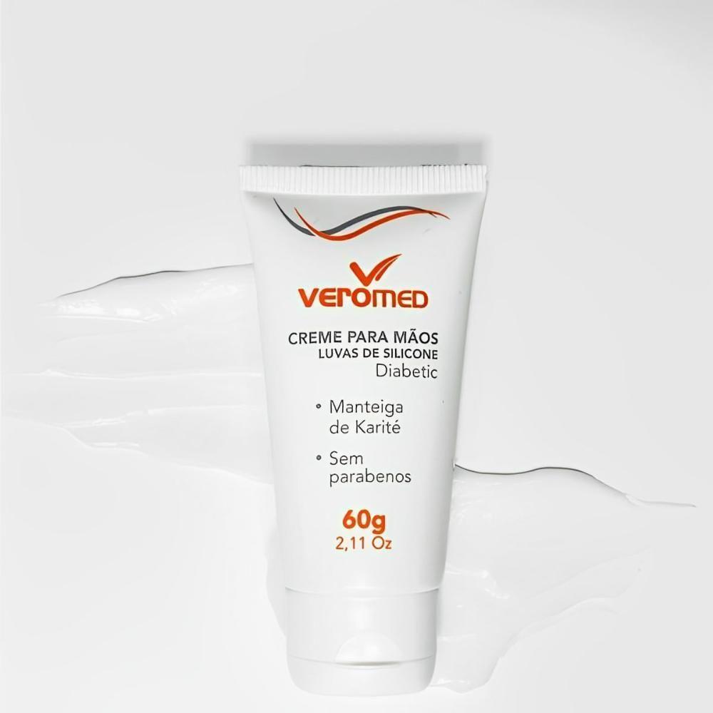 Creme Luvas De Silicone Para Mãos Diabetic 60ml Veromed - 3