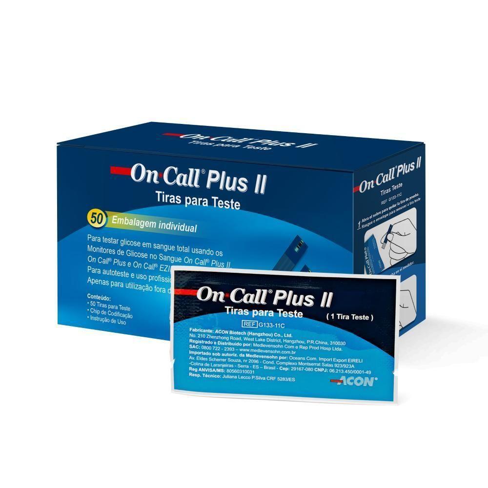 50 Tiras De Glicose Individuais On Call Plus Ii - 1