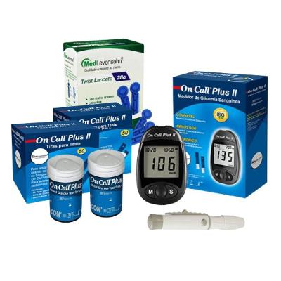Kit Glicose: Monitor + 100 Tiras + 100 Lancetas Ocp Ii
