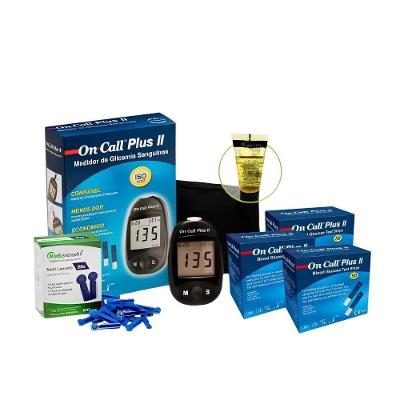 Monitor De Glicose + 150 Tiras + 100 Lancetas + 1 Glicose Líquida