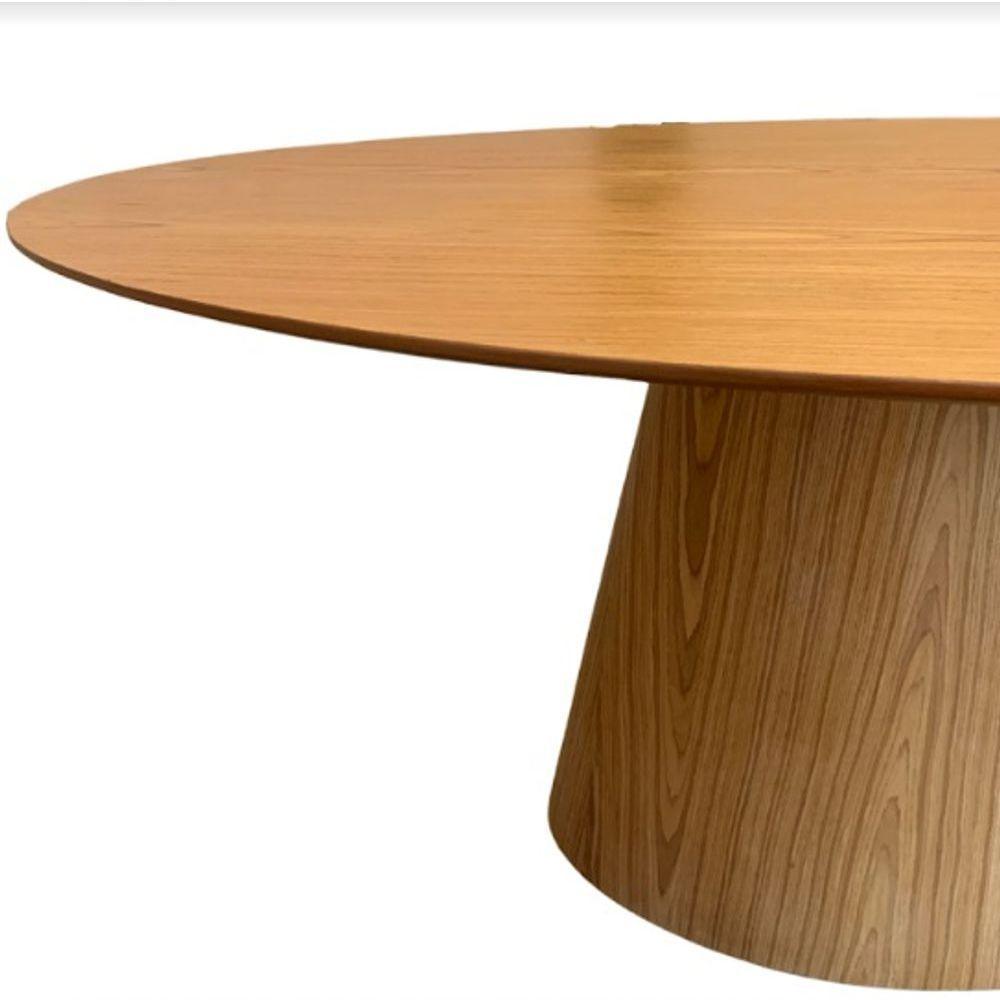 Mesa Jantar Cone Oval 120x80Cm Tampo Madeira Freijó Marrom - 2
