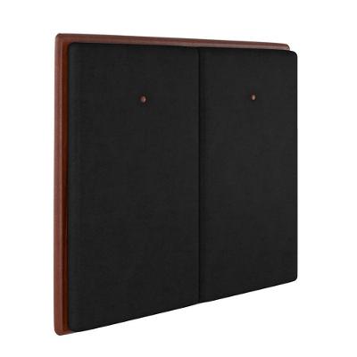 Cabeceira Estofada Casal 140 Cm Coral Veludo Cor: Preto