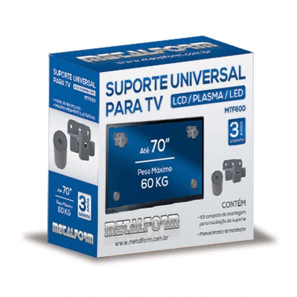 Suporte De Parede Universal Fixo Metalform Para Tvs Led/lcd De Até 70 - 2